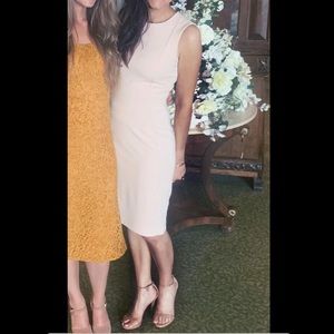 Calvin Klein pink wedding guest dress